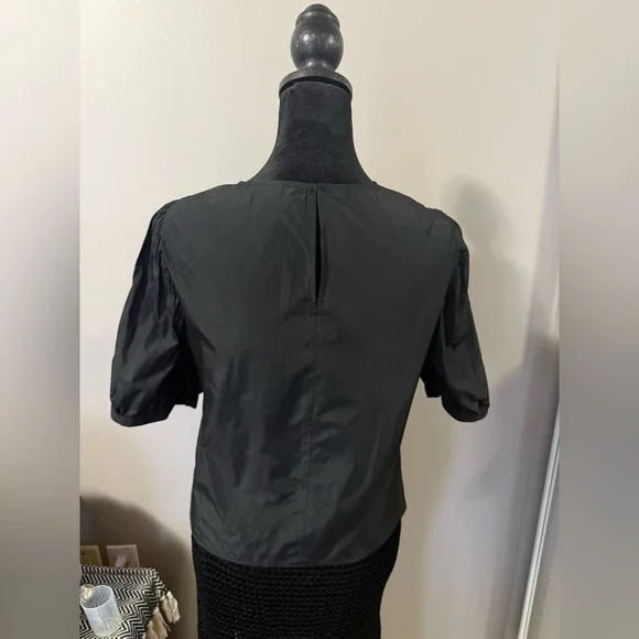 H&M Black Ruched V-Neck Blouse - Picture 2 of 5
